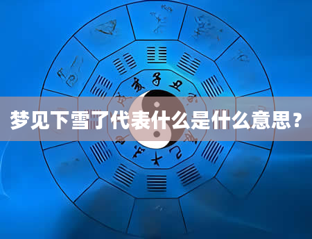 梦见下雪了代表什么是什么意思？