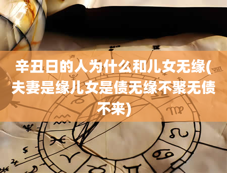 辛丑日的人为什么和儿女无缘(夫妻是缘儿女是债无缘不聚无债不来)
