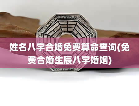 姓名八字合婚免费算命查询(免费合婚生辰八字婚姻)