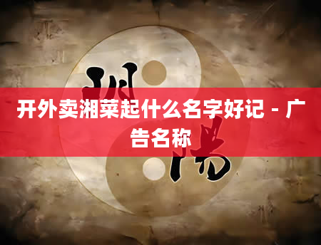 开外卖湘菜起什么名字好记 - 广告名称