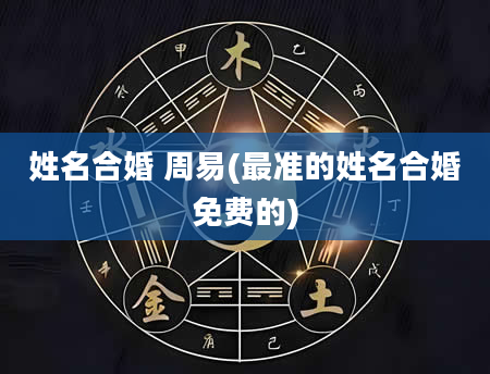 姓名合婚 周易(最准的姓名合婚免费的)