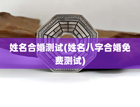 姓名合婚测试(姓名八字合婚免费测试)