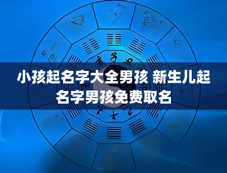 小孩起名字大全男孩 新生儿起名字男孩免费取名