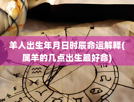 羊人出生年月日时辰命运解释(属羊的几点出生最好命)