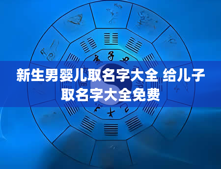 新生男婴儿取名字大全 给儿子取名字大全免费