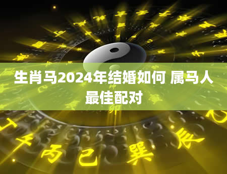 生肖马2024年结婚如何 属马人最佳配对