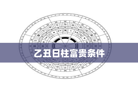 乙丑日柱富贵条件
