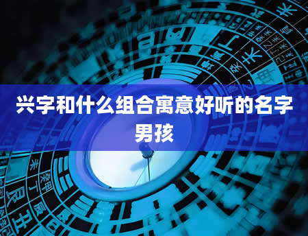 兴字和什么组合寓意好听的名字男孩