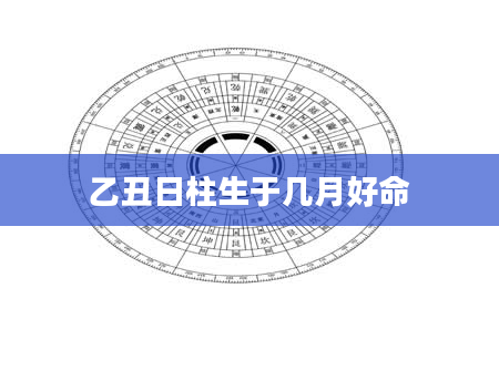 乙丑日柱生于几月好命