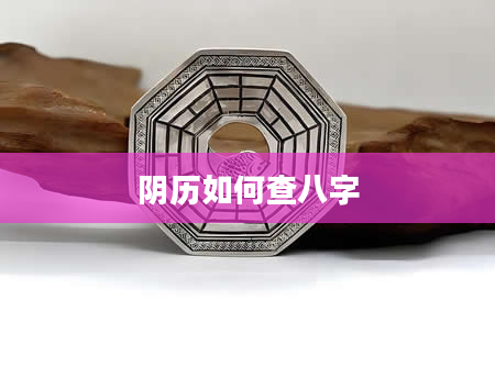 阴历如何查八字
