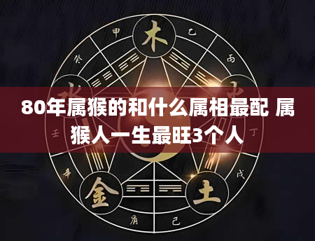 80年属猴的和什么属相最配 属猴人一生最旺3个人