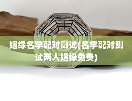 姻缘名字配对测试(名字配对测试两人姻缘免费)