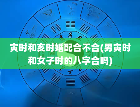 寅时和亥时婚配合不合(男寅时和女子时的八字合吗)