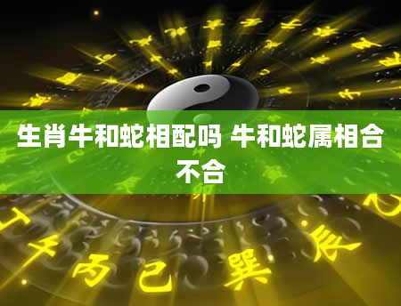 生肖牛和蛇相配吗 牛和蛇属相合不合