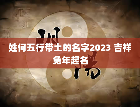 姓何五行带土的名字2023 吉祥兔年起名