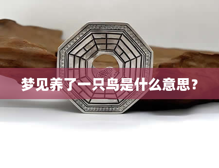 梦见养了一只鸟是什么意思？