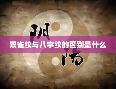 双雀纹与八字纹的区别是什么