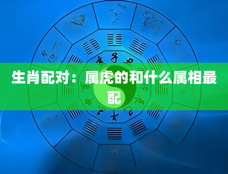生肖配对：属虎的和什么属相最配