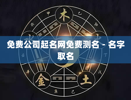 免费公司起名网免费测名 - 名字取名