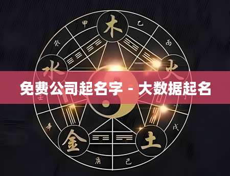 免费公司起名字 - 大数据起名