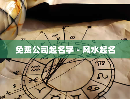 免费公司起名字 - 风水起名