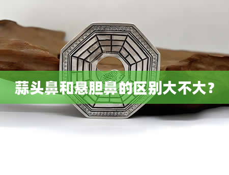 蒜头鼻和悬胆鼻的区别大不大？