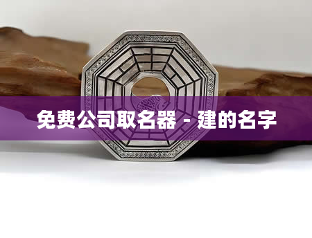 免费公司取名器 - 建的名字