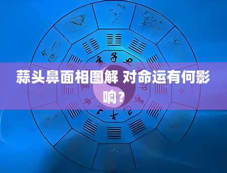 蒜头鼻面相图解 对命运有何影响？