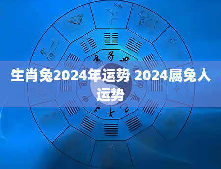 生肖兔2024年运势 2024属兔人运势