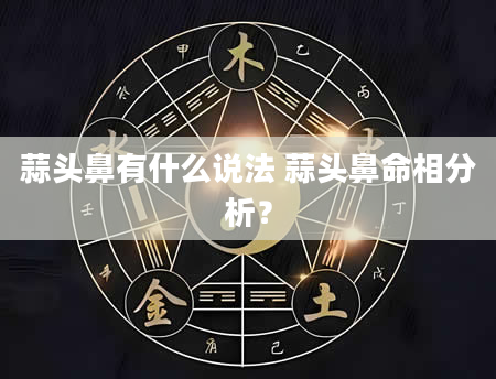 蒜头鼻有什么说法 蒜头鼻命相分析？