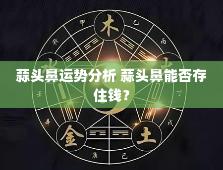 蒜头鼻运势分析 蒜头鼻能否存住钱？