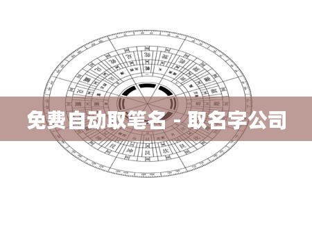 免费自动取笔名 - 取名字公司