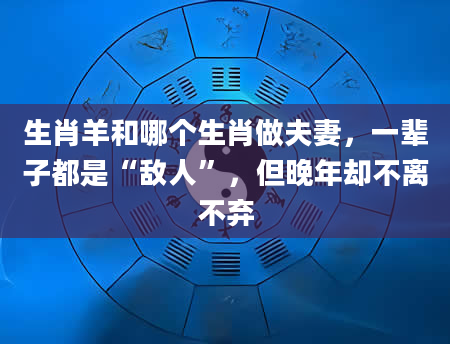 生肖羊和哪个生肖做夫妻，一辈子都是“敌人”，但晚年却不离不弃