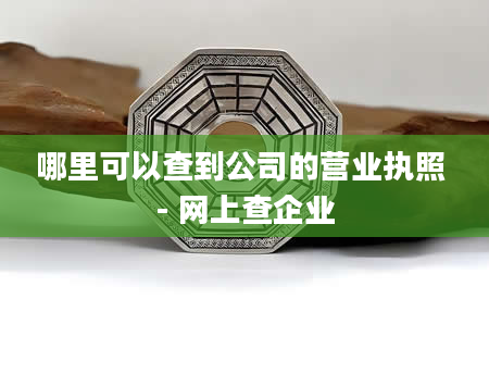哪里可以查到公司的营业执照 - 网上查企业