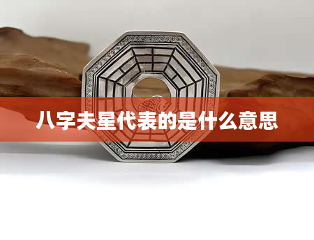 八字夫星代表的是什么意思