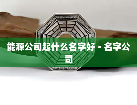 能源公司起什么名字好 - 名字公司