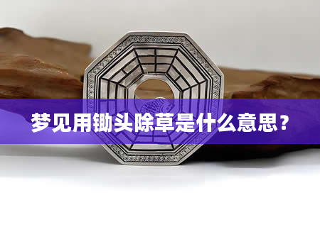 梦见用锄头除草是什么意思？