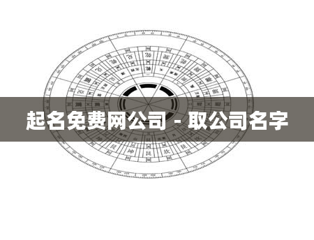 起名免费网公司 - 取公司名字