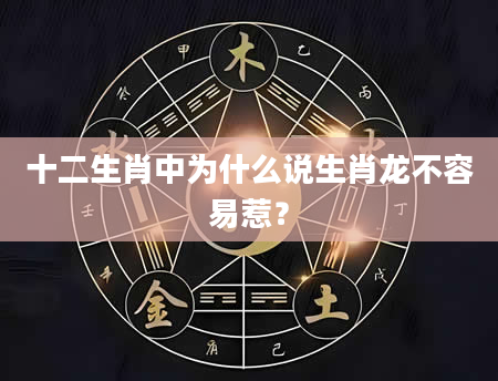 十二生肖中为什么说生肖龙不容易惹？