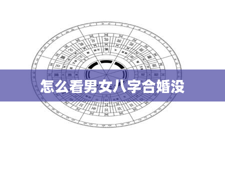 怎么看男女八字合婚没