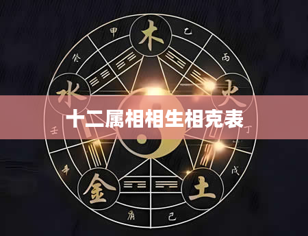十二属相相生相克表
