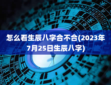 怎么看生辰八字合不合(2023年7月25日生辰八字)