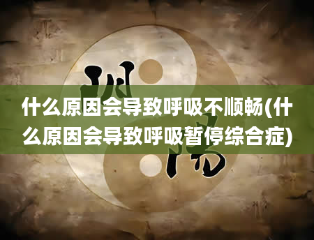 什么原因会导致呼吸不顺畅(什么原因会导致呼吸暂停综合症)