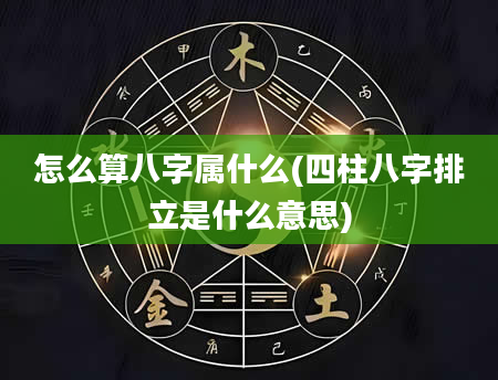 怎么算八字属什么(四柱八字排立是什么意思)