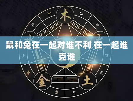 鼠和兔在一起对谁不利 在一起谁克谁