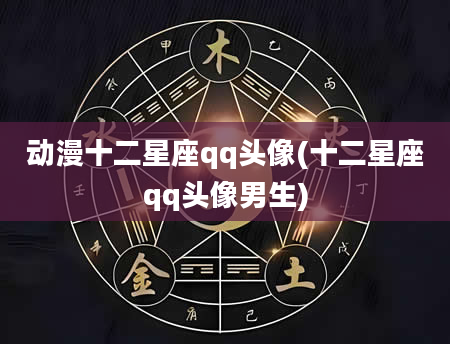 动漫十二星座qq头像(十二星座qq头像男生)