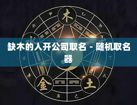 缺木的人开公司取名 - 随机取名器