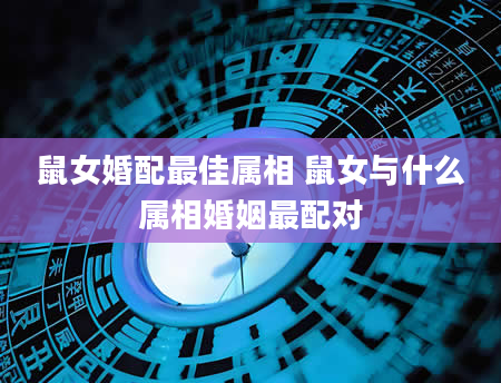 鼠女婚配最佳属相 鼠女与什么属相婚姻最配对