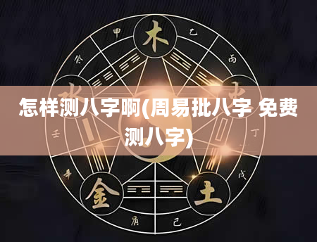 怎样测八字啊(周易批八字 免费测八字)