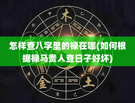 怎样查八字里的禄在哪(如何根据禄马贵人查日子好坏)